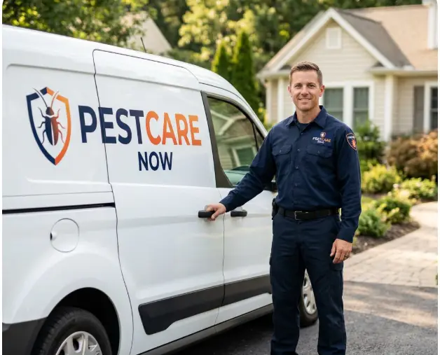 PestCareNow Technician and Branded Van